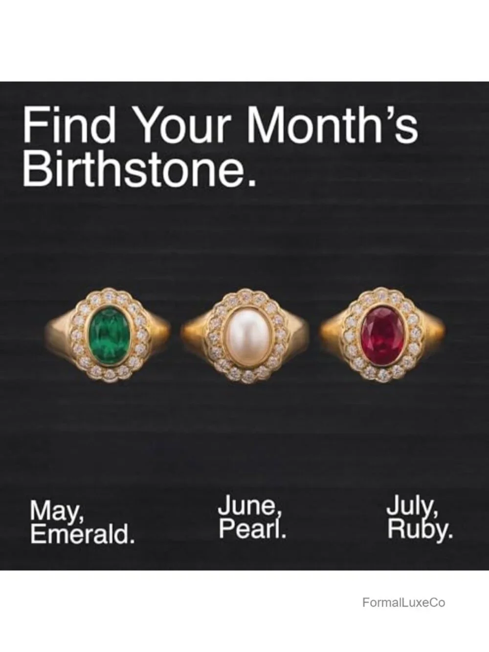 Pearl Halo Birthstone Ring - 18kt Gold-Plated Brass - Size 5 - CZ